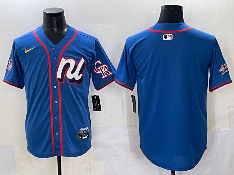 Men 2025 Colorado Rockies Blank Blue All star Nike MLB Jersey style 05->colorado rockies->MLB Jersey